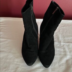 Elegant Aquatalia Black Women's Ankle Boots with Side Zipper